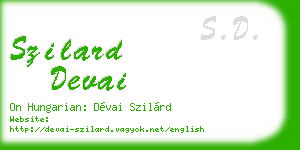 szilard devai business card
