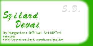 szilard devai business card